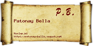 Patonay Bella névjegykártya